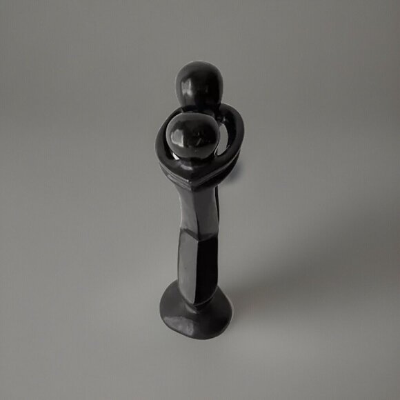 Abstract Hand Carved Kisii Soapstone Couple Figurine Art Sculpture Statue Kenya - Picture 6 of 12